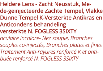 Heldere Lens - Zacht Neusstuk, Mede-ge njecteerde Zachte Tempel, Vlakke Dunne Tempel K-Versterkte Antikras en Anticon   