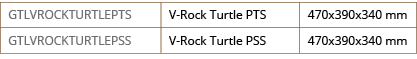 GTLVROCKTURTLEPTS,V-Rock Turtle PTS,470x390x340 mm,GTLVROCKTURTLEPSS,V-Rock Turtle PSS,470x390x340 mm