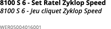8100 S 6 - Set Ratel Zyklop Speed 8100 S 6 - Jeu cliquet Zyklop Speed WER05004016001