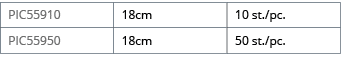 PIC55910,18cm,10 st  pc ,PIC55950,18cm,50 st  pc 