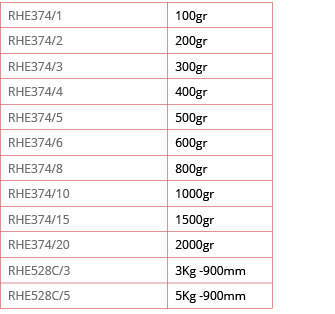 RHE374 1,100gr,RHE374 2,200gr,RHE374 3,300gr,RHE374 4,400gr,RHE374 5,500gr,RHE374 6,600gr,RHE374 8,800gr,RHE374 10,10   